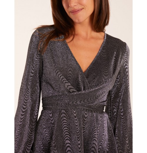 Tie Front Lurex Top Tie Front Lurex Top