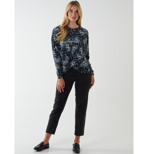 Butterfly Print Knot Top Butterfly Print Knot Top