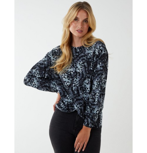 Butterfly Print Knot Top Butterfly Print Knot Top