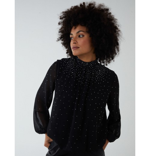 Ombre Diamante Puffball Top Ombre Diamante Puffball Top