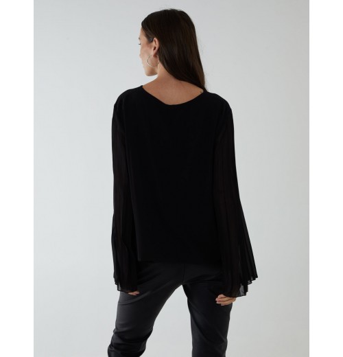 Pleated Sleeve Blouse Pleated Sleeve Blouse