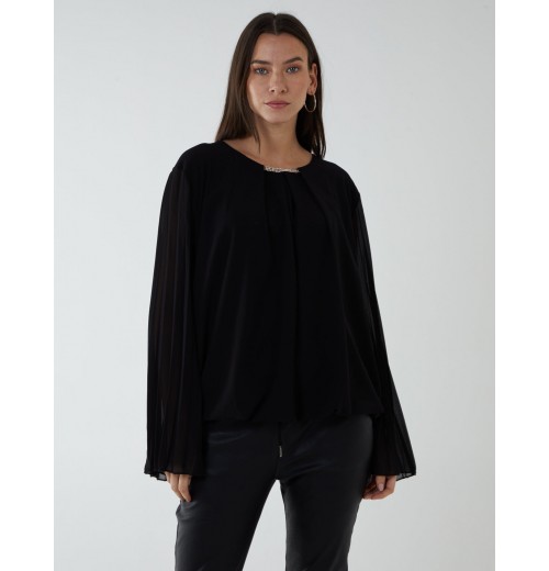 Pleated Sleeve Blouse Pleated Sleeve Blouse
