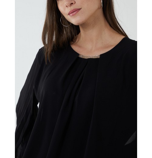 Pleated Sleeve Blouse Pleated Sleeve Blouse