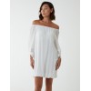 Bardot Tunic Dress With Crochet Lace Sleeves Bardot Tunic Dress With Crochet Lace Sleeves