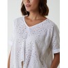 Broderie Batwing Knot Front Top Broderie Batwing Knot Front Top