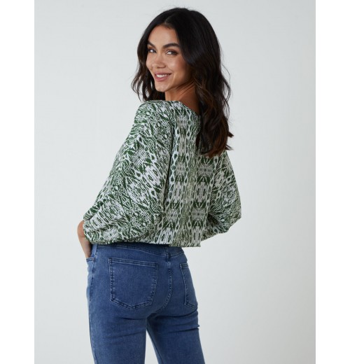 Shirred Hem Batwing Top Shirred Hem Batwing Top