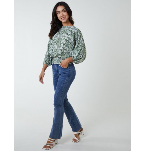 Shirred Hem Batwing Top Shirred Hem Batwing Top
