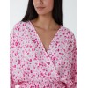 Elasticated Sleeve Wrap Front Elastic Hem Top Elasticated Sleeve Wrap Front Elastic Hem Top