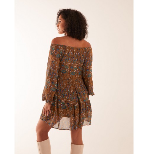 Bardot Neck Mini Trapeze Dress Bardot Neck Mini Trapeze Dress