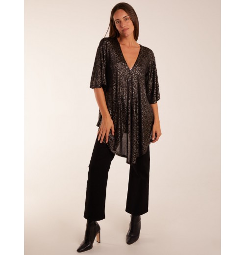 Leopard V Neck Tie Front Top Leopard V Neck Tie Front Top