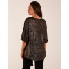 Leopard V Neck Tie Front Top Leopard V Neck Tie Front Top