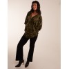 Leopard Zip Front Diamante Tunic Top Leopard Zip Front Diamante Tunic Top