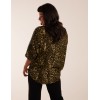 Leopard Zip Front Diamante Tunic Top Leopard Zip Front Diamante Tunic Top