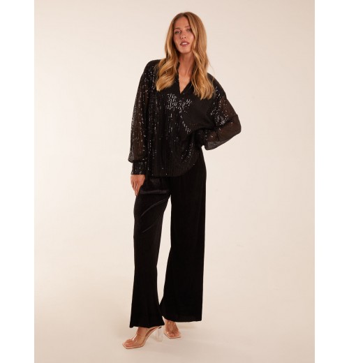 Grandad Collar Sequin Shirt Grandad Collar Sequin Shirt