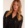 Grandad Collar Sequin Shirt Grandad Collar Sequin Shirt