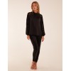 High Neck Flocked Sleeve Top High Neck Flocked Sleeve Top