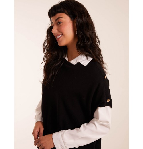 Oversized Button Shoulder Top Oversized Button Shoulder Top