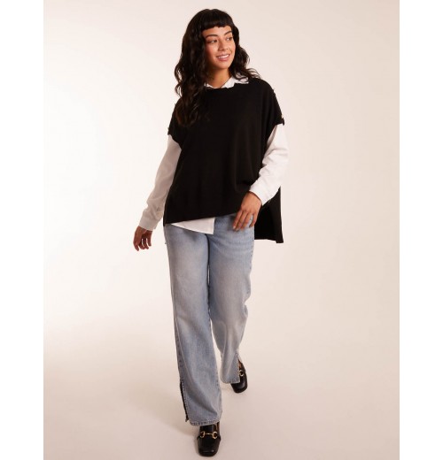 Oversized Button Shoulder Top Oversized Button Shoulder Top