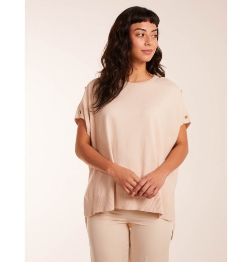 Oversized Button Shoulder Top Oversized Button Shoulder Top