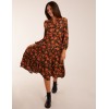 Collar Trapeze Midi Dress Collar Trapeze Midi Dress