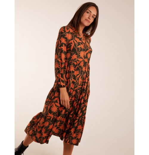 Collar Trapeze Midi Dress Collar Trapeze Midi Dress