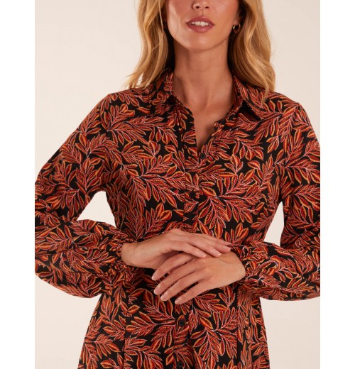 Godet Midi Shirt Dress Godet Midi Shirt Dress