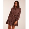 Ruched Shoulder Mini Shirt Dress Ruched Shoulder Mini Shirt Dress
