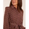 Ruched Shoulder Mini Shirt Dress Ruched Shoulder Mini Shirt Dress