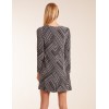 Stripe Glittery Long Sleeve Shift Mini Dress Stripe Glittery Long Sleeve Shift Mini Dress