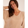 V Neck Plisse Batwing Bubble Hem Top V Neck Plisse Batwing Bubble Hem Top
