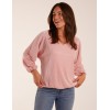 V Neck Plisse Batwing Bubble Hem Top V Neck Plisse Batwing Bubble Hem Top