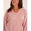 V Neck Plisse Batwing Bubble Hem Top V Neck Plisse Batwing Bubble Hem Top