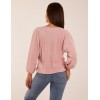 V Neck Plisse Batwing Bubble Hem Top V Neck Plisse Batwing Bubble Hem Top