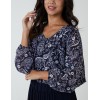 Batwing V-Neck Bubble Hem Top Batwing V-Neck Bubble Hem Top