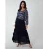 Batwing V-Neck Bubble Hem Top Batwing V-Neck Bubble Hem Top
