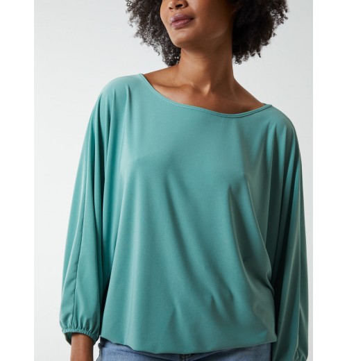 Batwing Necklace Elasticated Hem Top Batwing Necklace Elasticated Hem Top