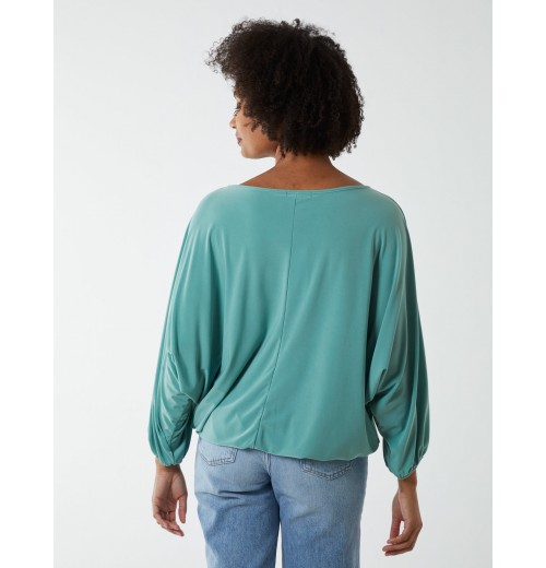 Batwing Necklace Elasticated Hem Top Batwing Necklace Elasticated Hem Top