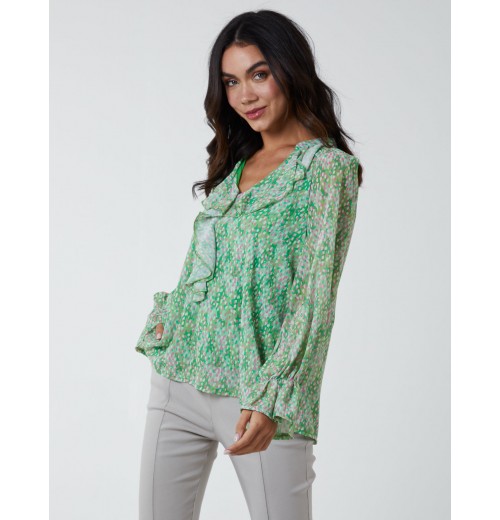 Chiffon Frill Blouse Chiffon Frill Blouse