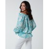 Butterfly Floral Print Gypsy Chiffon Blouse Butterfly Floral Print Gypsy Chiffon Blouse