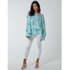 Butterfly Floral Print Gypsy Chiffon Blouse Butterfly Floral Print Gypsy Chiffon Blouse