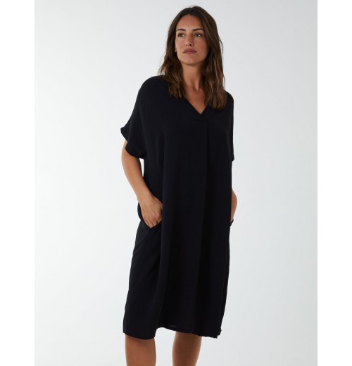 V Neck Long Tunic With Side Pockets V Neck Long Tunic With Side Pockets
