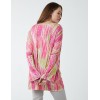 Twist Front Abstract Long Sleeve Top Twist Front Abstract Long Sleeve Top