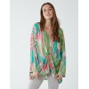 Twist Front Abstract Long Sleeve Top Twist Front Abstract Long Sleeve Top