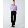 Crossover Woven Plain Blouse Crossover Woven Plain Blouse