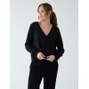 Crossover Woven Plain Blouse Crossover Woven Plain Blouse