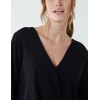 Crossover Woven Plain Blouse Crossover Woven Plain Blouse
