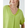 Satin Trim V Neck Top Satin Trim V Neck Top