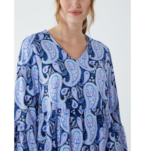 Paisley V Neck Midi Dress Paisley V Neck Midi Dress