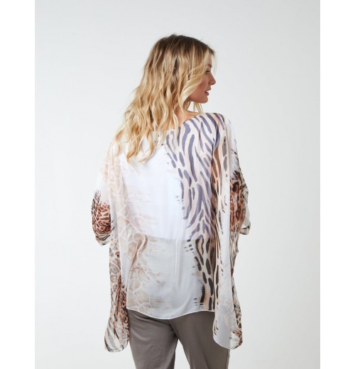 Silk Like Leopard Oversize Top Silk Like Leopard Oversize Top