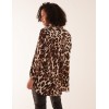 Animal Hi Low Hem Blouse Animal Hi Low Hem Blouse